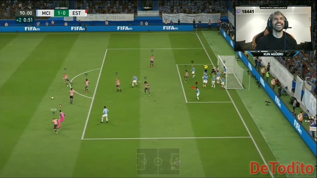El Kun Agüero Jugando FIFA, Todos Al Arco
