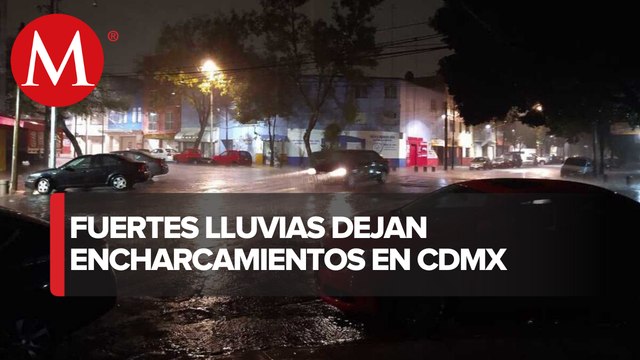 CdMx amanece con fuertes lluvias y tormenta eléctrica