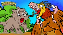 Quicksand!  Triceratops Vs Velociraptor | Dinosaur Songs from Dinostory by Howdytoons S2E6