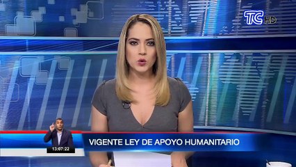 Ley de Apoyo Humanitario entra en vigencia tras su publicación en el registro oficial