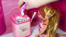 Barbie Doll washing machine- Barbie morning routine- Barbie dresses morning