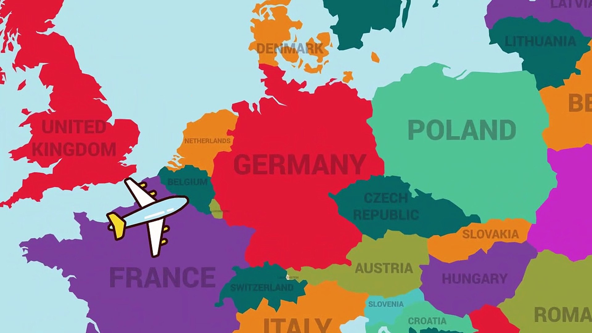 Map Of Europe Countries For Kids