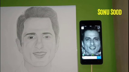 Real life Hero-sketch of Sonu Sood-indian artist