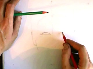 33. Портрет. Фас. Рисуем контур, общие черты