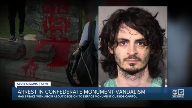 Valley man arrested for defacing Confederate monument with red paint