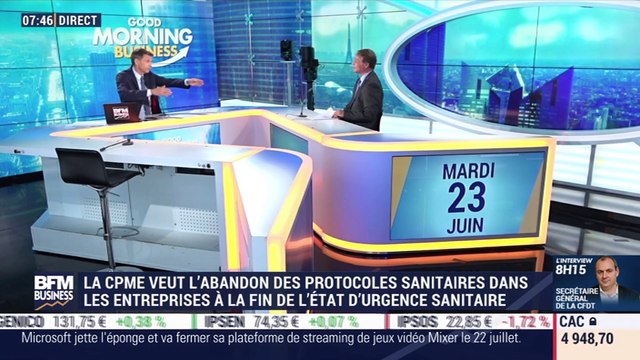François Asselin (CPME) : La CPME veut l'abandon des protocoles sanitaires dans les entreprises à la fin de l'état d'urgence sanitaire - 23/06
