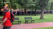 FURTHER FOOTAGE: DC police, protesters clash after trying to tear down Andrew Jackson statue