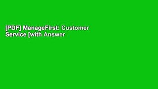 [PDF] ManageFirst: Customer Service [with Answer Sheet] Best Ebook download