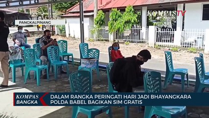 Download Video: Peringati HUT Bhayangkara Polda Babel Bagikan SIM Gratis