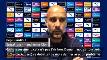 30e j. - Guardiola a peur que la saison d'Agüero soit terminée