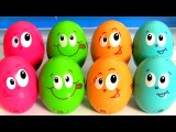 Play-Doh Funny Faces Toy Surprise Eggs - Huevos Sorpresa con caras graciosas PlayDough