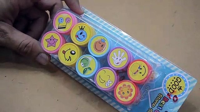 Unboxing and Review of Self Inking Stamps Set for Kids