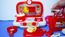 Toys kitchen set- Cooking with toy Kitchen play set- toys video- kids video-