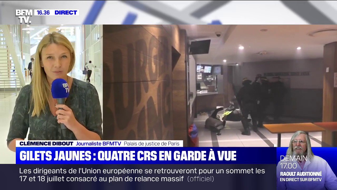 Gilets jaunes: quatre CRS présentés à un juge dans l'affaire des violences dans un Burger King
