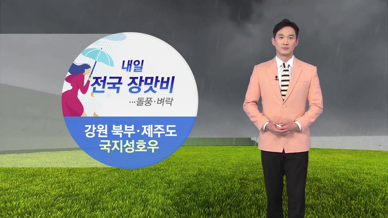 [날씨] 내일 전국 장맛비...돌풍·벼락 동반한 요란한 비 / YTN