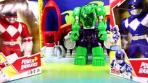 Power Rangers Mighty Minis Help Hulk Mech Robot & Toy Story 4 Friends ! Superhero Toys