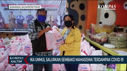 Ika Unmul Salurkan Sembako Mahasiswa Terdampak Covid-19