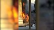Virulento incendio en un edificio de viviendas en Jerez de la Frontera