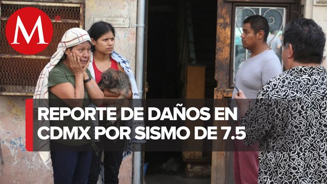 En CdMx, solo caída de fachadas tras sismo de 7.5: Sheinbaum