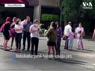 Meksika’da 7,5 Büyüklüğündeki Şiddetli Deprem Halkı Sokaklara Döktü