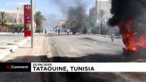 Акции протеста против безработицы на юге Туниса