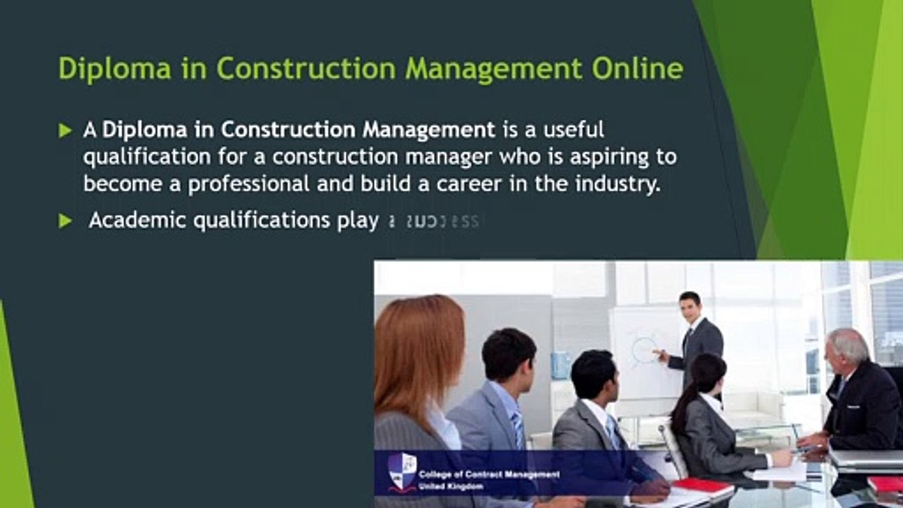 Diploma in Construction Management