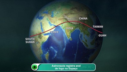 Astronauta registra anel de fogo no Espaço