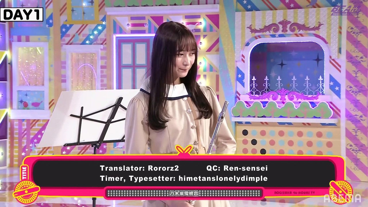 [BEAM] Nogizaka 46 Hour TV - Suzuki Ayane Attempts a Musical Performance! (English Subtitles)