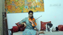 Actress Keerti Suresh playing violin for Kutty Story Soundtrack | Keerti Suresh Playing Violin | 3 FrameZ
