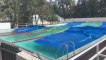 Covered Swimming Pool Shakes During Earthquake in Mexico