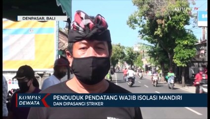Stiker Isolasi Mandiri Untuk Penduduk Pendatang