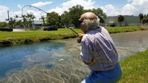 Old Man Catches HUGE Fish