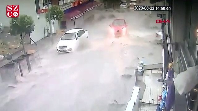 Esenyurt'ta sel suları böyle geldi!