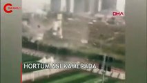 Halı sahada hortum ortalığı birbirine kattı