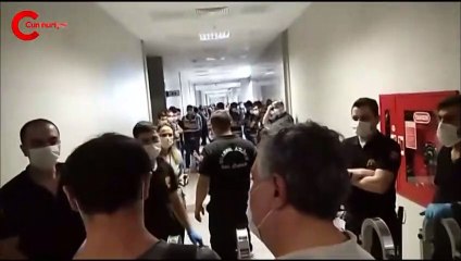 Muharrem Erkek ile adliye görevlileri arasında tartışma