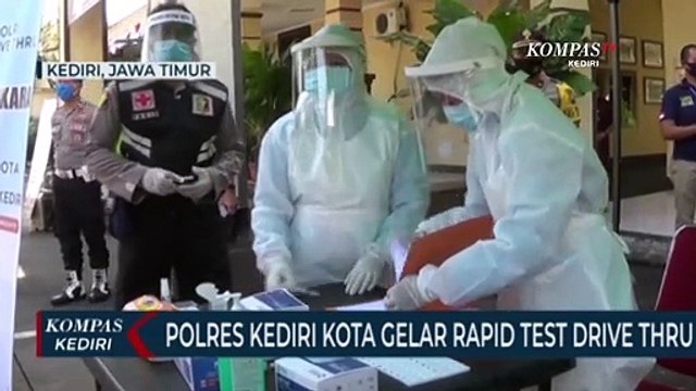 Polres Kediri Kota Gelar Rapid Test Drive Thru