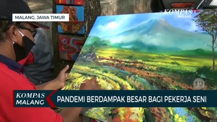 Terdampak Pandemi, Pekerja Seni Jual Lukisan di Pinggir Jalan