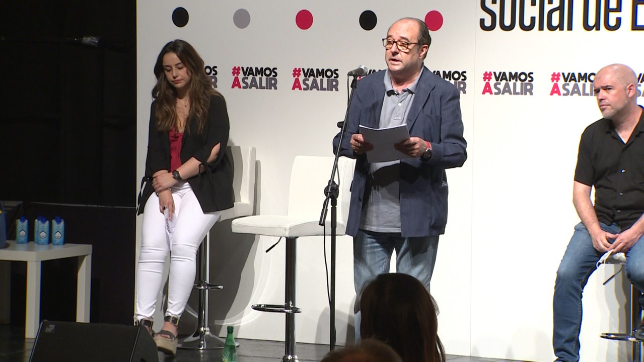 Presentación del manifiesto "Por un pacto para la reconstrucción social de España"