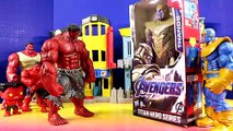 Thanos Family Vs Red Hulk ! Mega Battle ! Superhero Toys