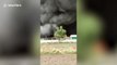 Black smoke seen billowing into the air as fire erupts at factory in west India
