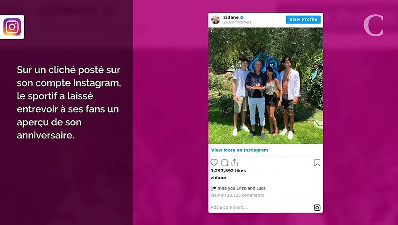 Zidane : son petit pincement au coeur pour son anniversaire