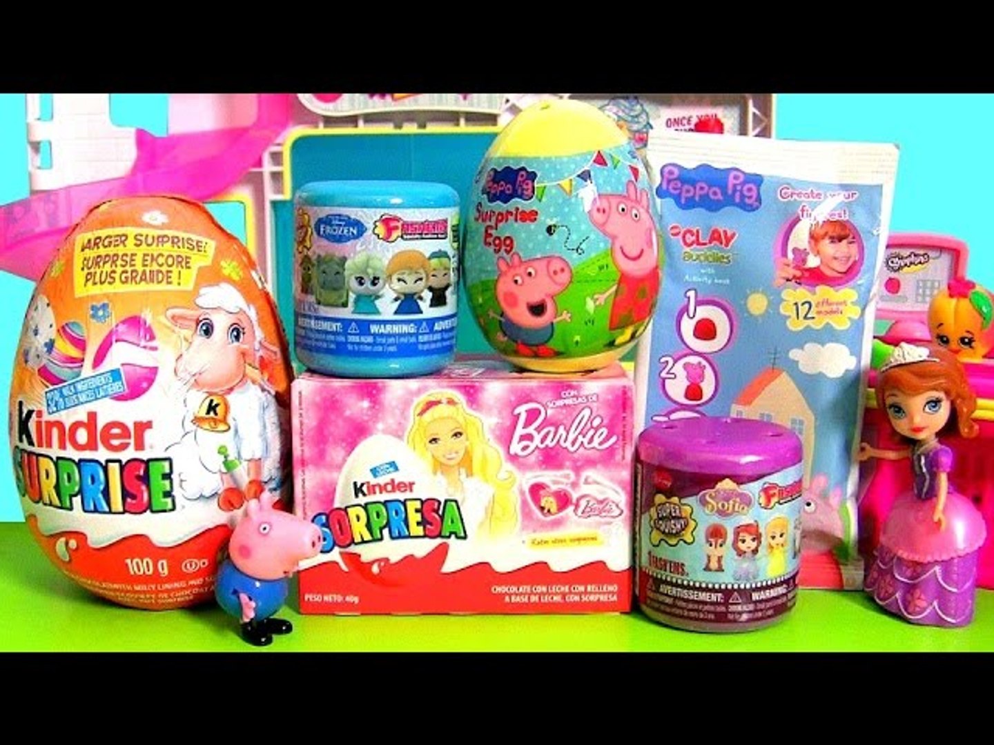 SURPRISE TOYS Kinder Barbie Clay Buddies Peppa Disney Frozen Sofia Mashems and FASHEMS Collection