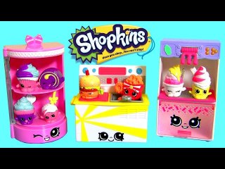 24 Shopkins FOOD FAIR Collection 3 packs Play Doh Cupcake, Ice Cream, Fast Food Season 3 Surprises