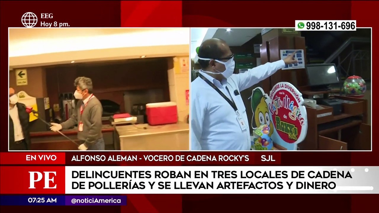 Primera Edición: Cámaras captan robo a tres locales de conocidas cadenas de pollerías