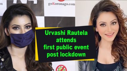 Urvashi Rautela attends first public event post lockdown