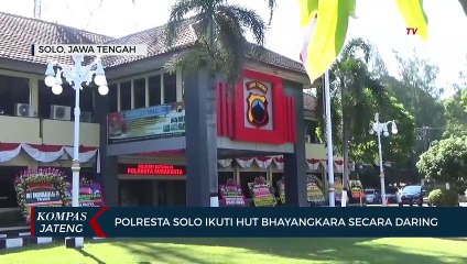 Polresta Solo Ikuti HUT Bhayangkara Secara Daring