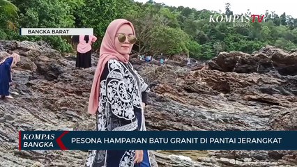 Pesona Hamparan Batu Granit di Pantai Jerangkat
