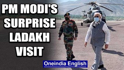 Tải video: PM Modi's surprise visit to Ladakh amid India-China standoff: Watch | Oneindia