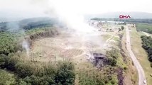 Sakarya'da havai fişek fabrikasındaki patlama havadan görüntülendi