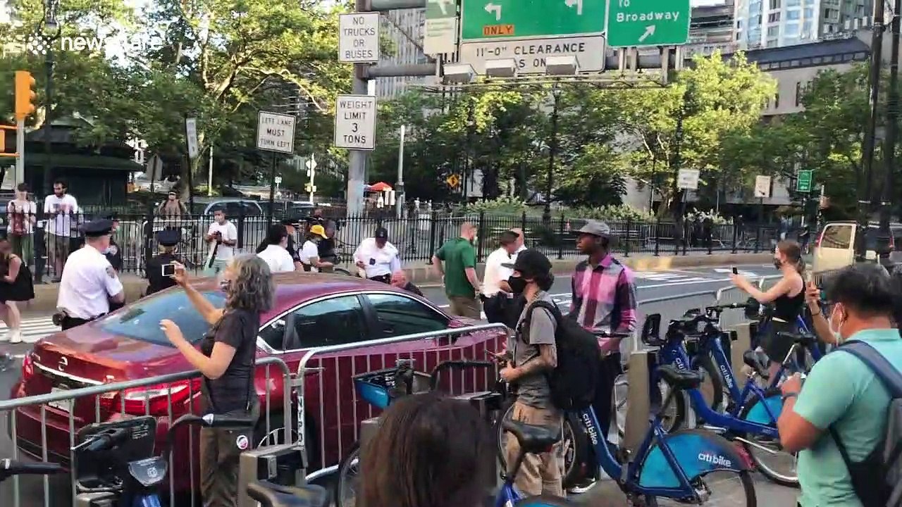 Protesters and police clash in hostile exchange during Occupy City Hall in New York